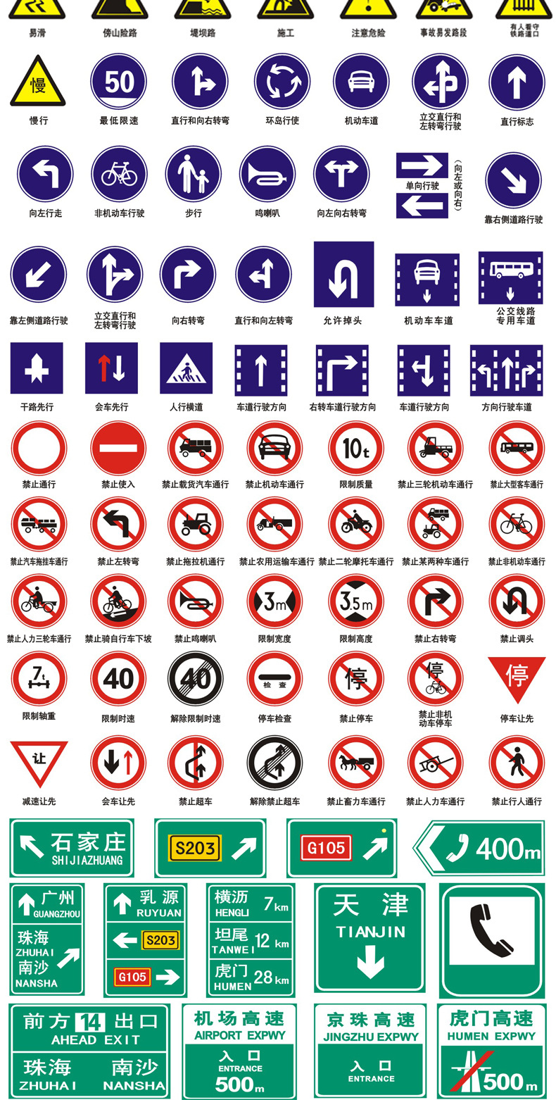 最新交通路标,最新交通指示牌