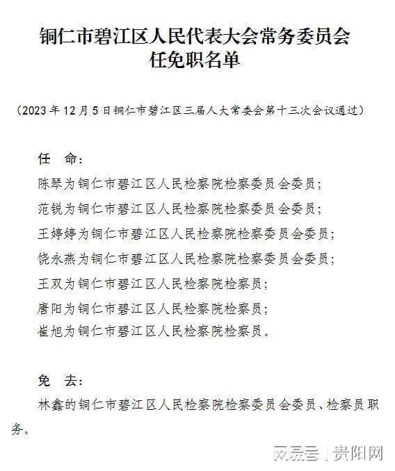 铜仁最新人事任免名单揭晓，全面梳理最新任免动态